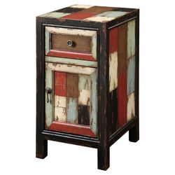 Accent Cabinet in Distressed Black