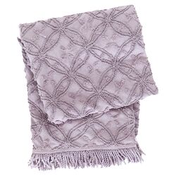 Candlewick Cotton Throw in Dusty Iris