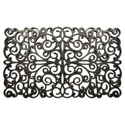 Scroll Doormat in Silver