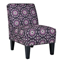 Dover Slipper Chair in Charcoal & Violet