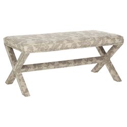 Melanie Upholstered Bedroom Bench in Taupe