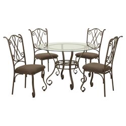 Harold 5 Piece Dining Set in Copper