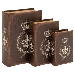Royal 3 Piece Book Box Set in Brown