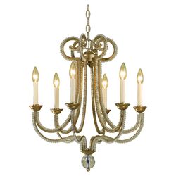 Camerson 6 Light Chandelier in Gold