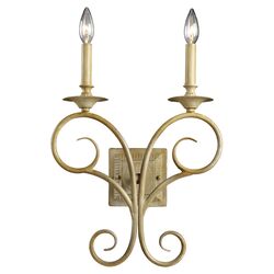 Jessica 2 Light Wall Sconce in Bleached Wood
