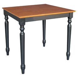 Turned Dining Table in Black & Cherry