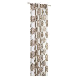Addison Sheer Curtain Panel in Chocolate