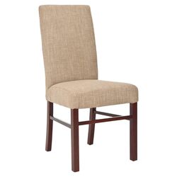 Classical Cotton Parsons Chair in Olive Beige (Set of 2)