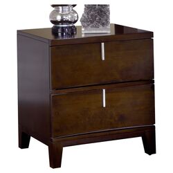 Legend 2 Drawer Nightstand in Chocolate Brown