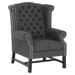 Madeline Wing Chair in Taupe