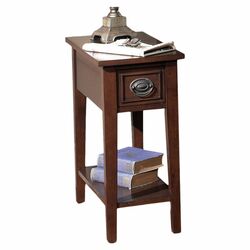 American Federal Chairside Table in Brown Cherry