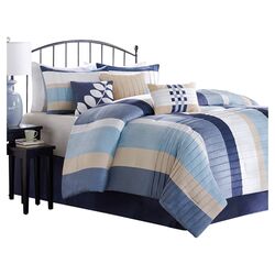 Larson 7 Piece Comforter Set in Blue