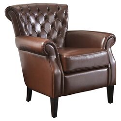 Franklin Leather Chair in Brown