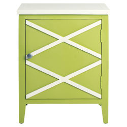 Bernardo Nightstand in Green & White Bernardo Nightstand in Green & White