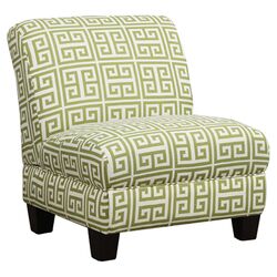Amore Slipper Chair in Ivory & Grey