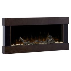 Chalet Wall Mounted Electric Fireplace in Mocha Ash