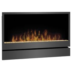 Wall Mounted Electric Fireplace in Pewter Gray