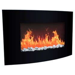Arched Electric Fireplace in Black