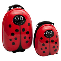 Lola 2 Piece LadyBug Luggage Set in Red Lola 2 Piece LadyBug Luggage Set in Red
