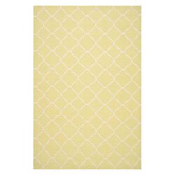 Dhurries Light Green & Ivory Checked Rug