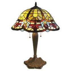 Victorian Table Lamp in Amber
