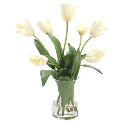 Silk Tulip Arrangement in Ivory
