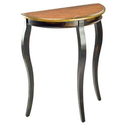 Ava French Demilune End Table in Black