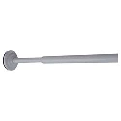 Decorative Spring Tension Curtain Rod in White
