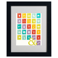 Alpha Bits Rainbow by Megan Romo Framed Wall Art Alpha Bits Rainbow by Megan Romo Framed Wall Art