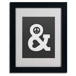 Peace and Love by Budi Satria Kwan Framed Wall Art in Black Peace and Love by Budi Satria Kwan Framed Wall Art in Black