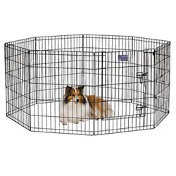 Steel Chain Link Portable Yard Kennel in White
