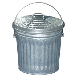 Medium Duty Galvanized Tapered Side Pail in Steel