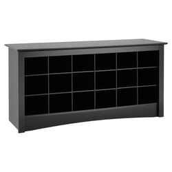 Sonoma 18 Compartment Storage Bench in Black