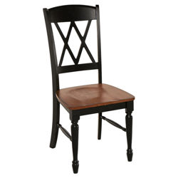 Monarch X-Back Side Chair in Black (Set of 2)