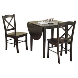 Tiffany 3 Piece Dining Set in Black