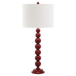 Jenna Table Lamp in Chinese Red (Set of 2)