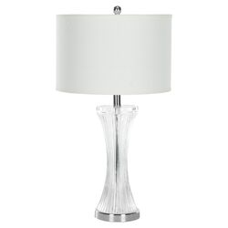 Glass Table Lamp in Brushed Nickel (Set of 2)