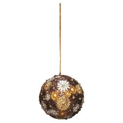 Bloomsbury Ball Ornament in Macaroon (Set of 2)