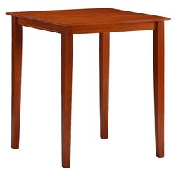 Bar Height Pub Table with Square Solid Top in Cherry