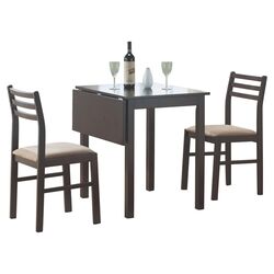 Brooklyn 3 Piece Dining Set in Cappuccino