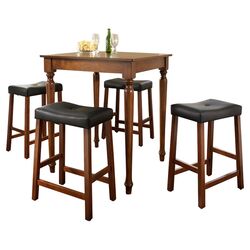 5 Piece Counter Height Dining Set in Cherry