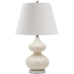 Eva  Double Gourd Table Lamp in Pearl Grey (Set of 2)