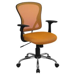 Mid Back Mesh Office Chair in Orange