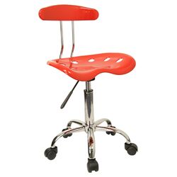 Low Back Vibrant Task Chair in Red