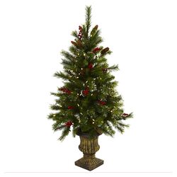 4' Clear Pre-Lit Nearly Natural Pine Artificial Tree