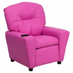 Contemporary Kid's Recliner in Hot Pink