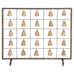 Symphony Bell Fireplace Screen in Gold