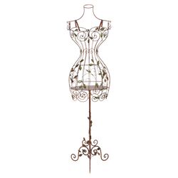 Wrought Iron Dress Form Mannequin in Bronze