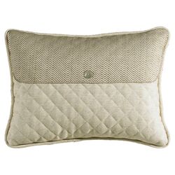 Fairfield Quilted Linen Envelope Pillow in Beige