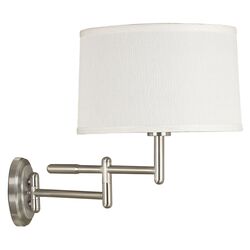 Derry Swing Arm Wall Lamp in Brushed Steel